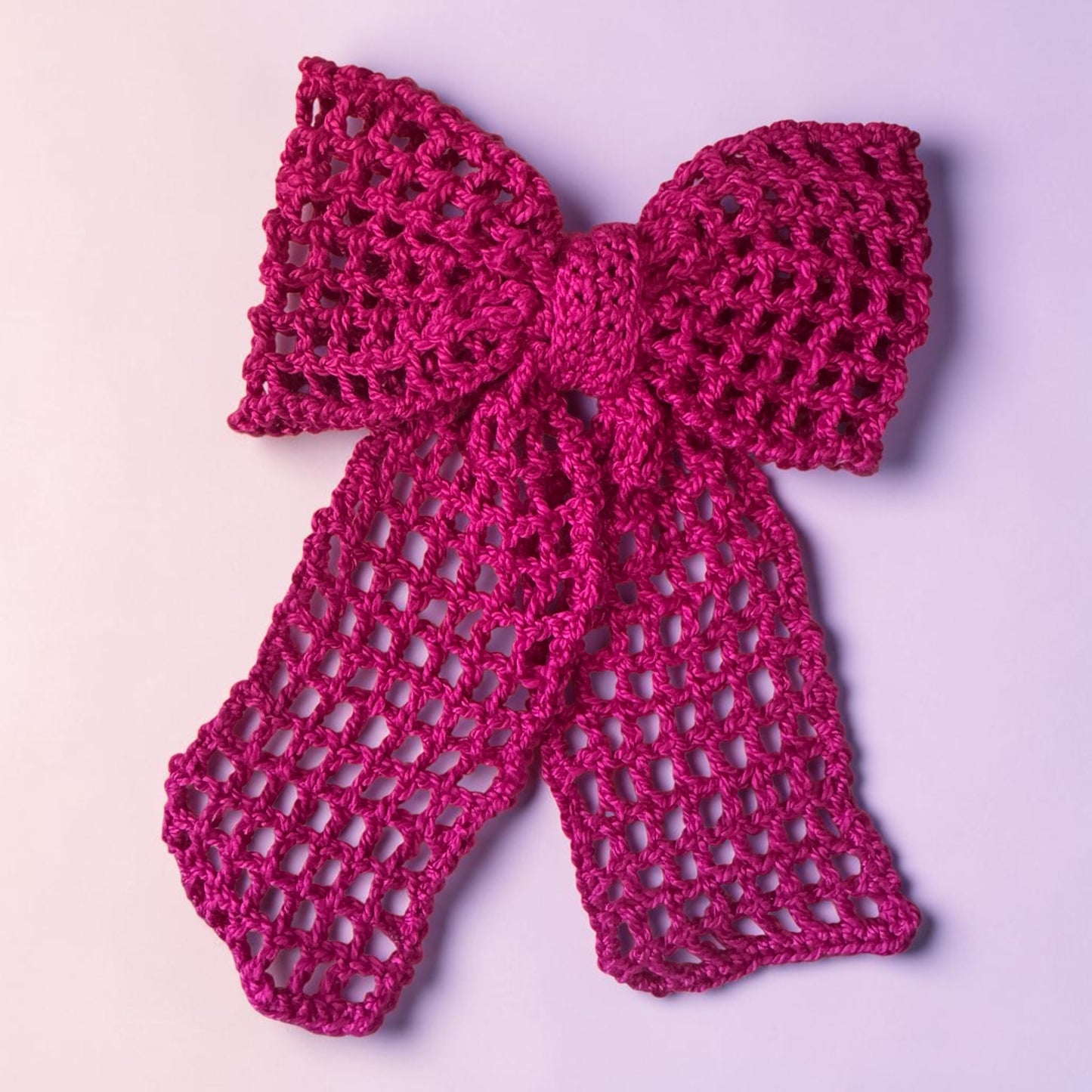 Handmade Crochet Statement Bow | Vintage-Inspired Hair Accessory