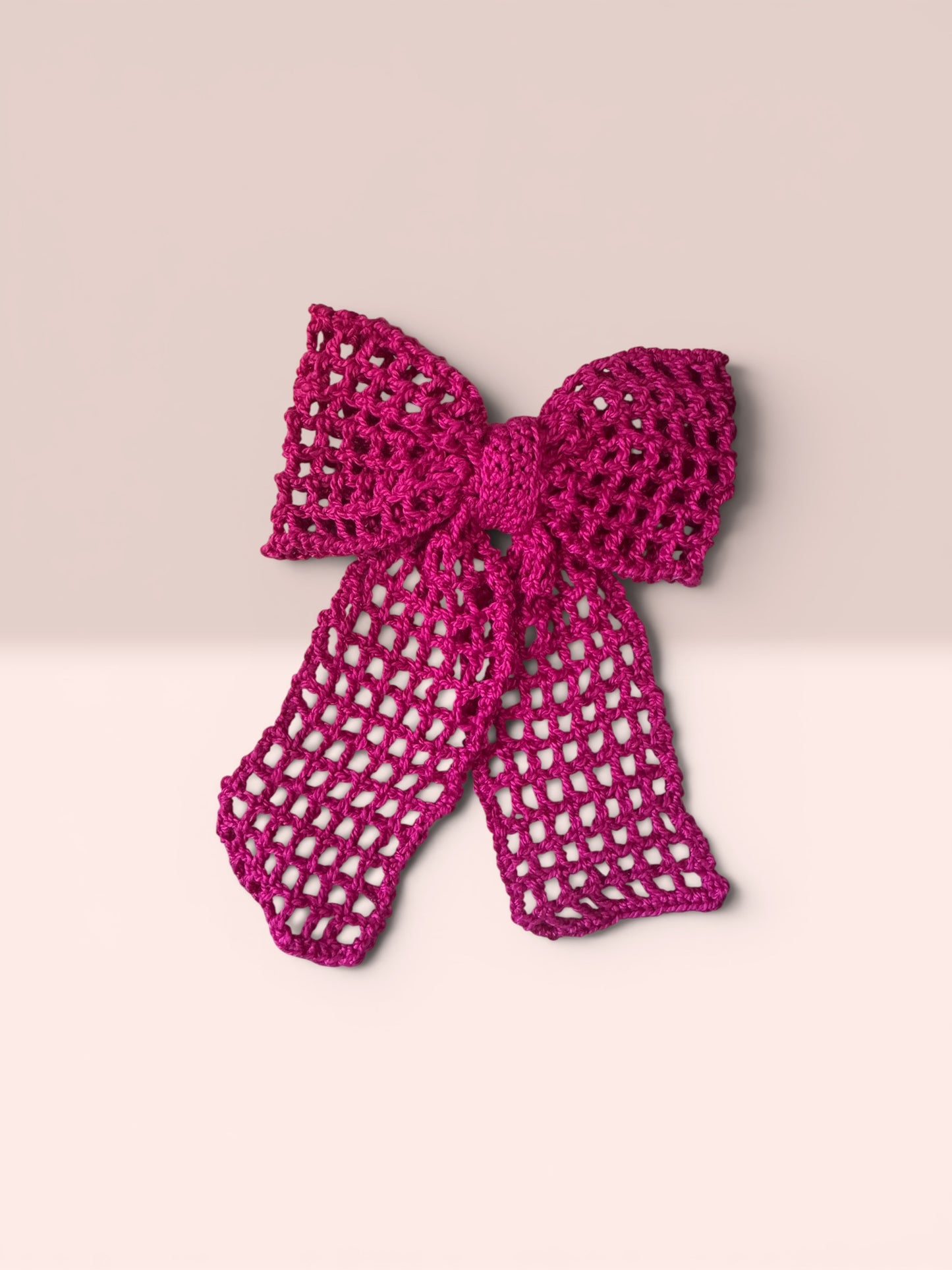Handmade Crochet Statement Bow | Vintage-Inspired Hair Accessory