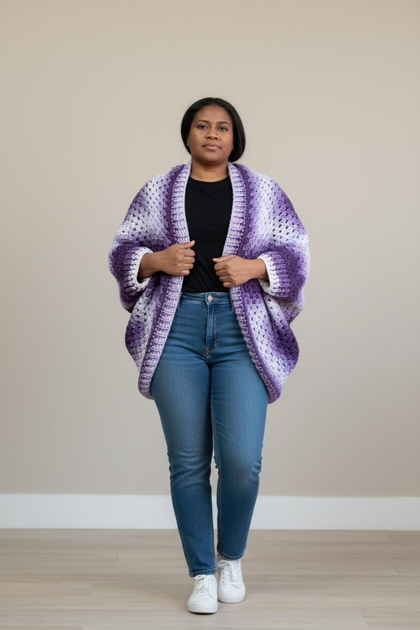 Cocoon Comfort Crochet Cardigan | Handmade