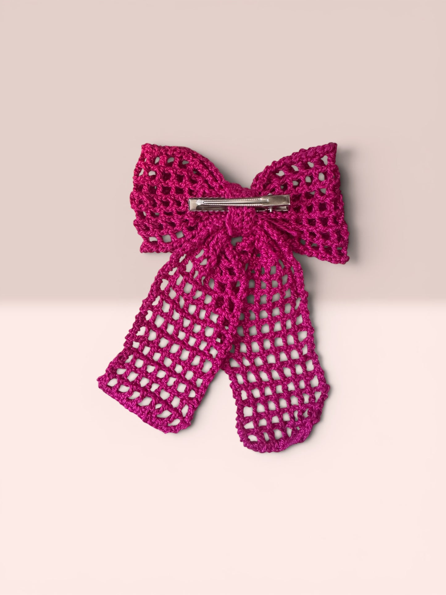 Handmade Crochet Statement Bow | Vintage-Inspired Hair Accessory