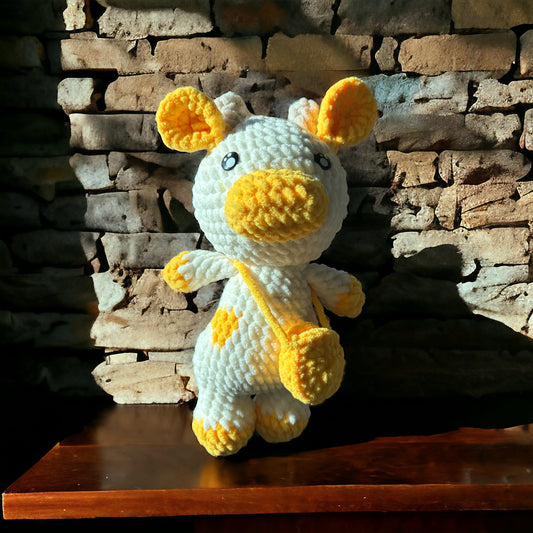 Lemon Light Delight |Crochet Plushy Yellow Cow
