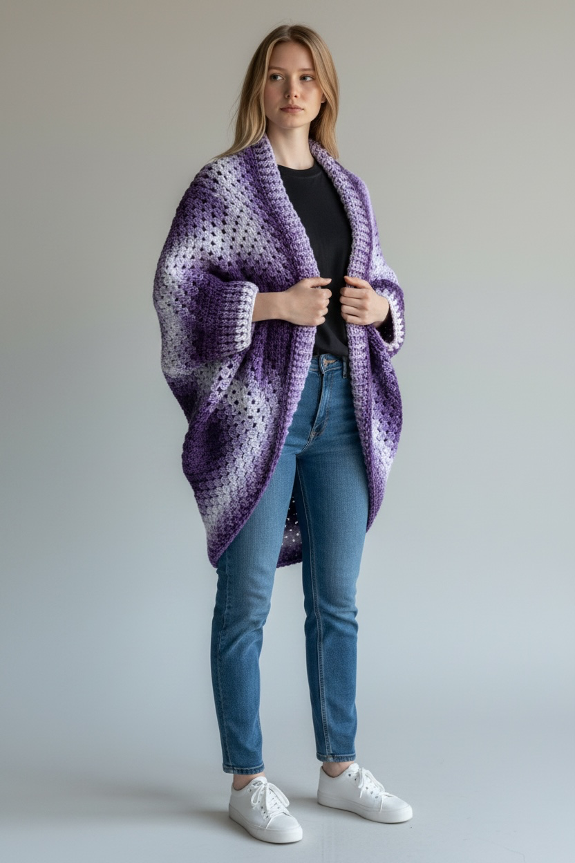 Cocoon Comfort Crochet Cardigan | Handmade