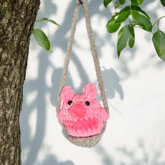 Car Mirror Charm - Swinging Pig