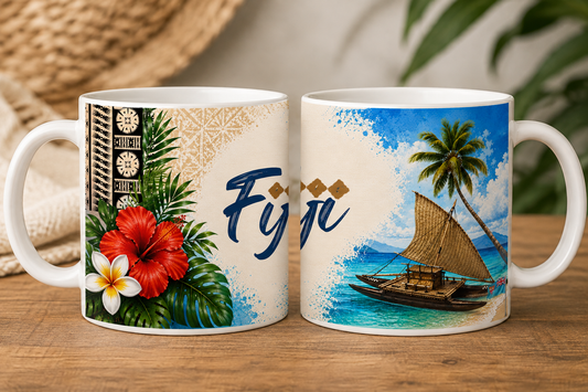 Fiji Themed Designed Ceramic Mugs