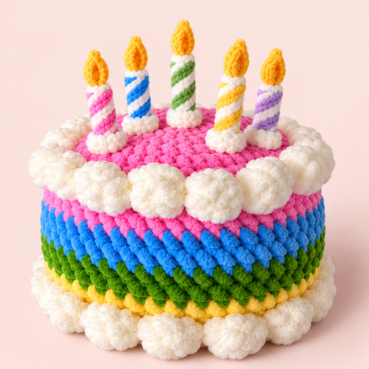 Crochet Birthday Cake |Handmade Plush Decor