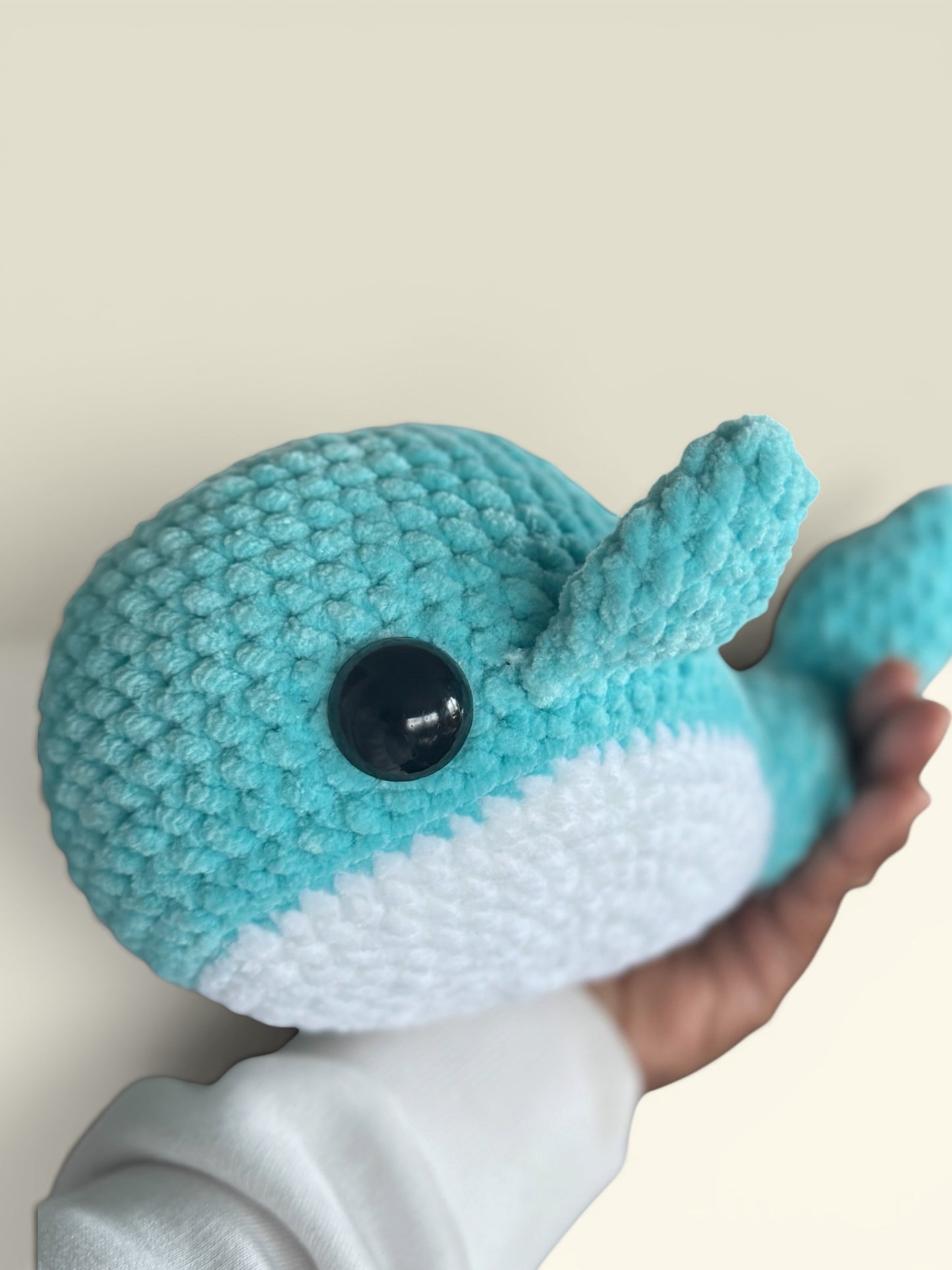 Handmade Crochet Papa Whale Plushie | Soft Ocean-Themed Gift