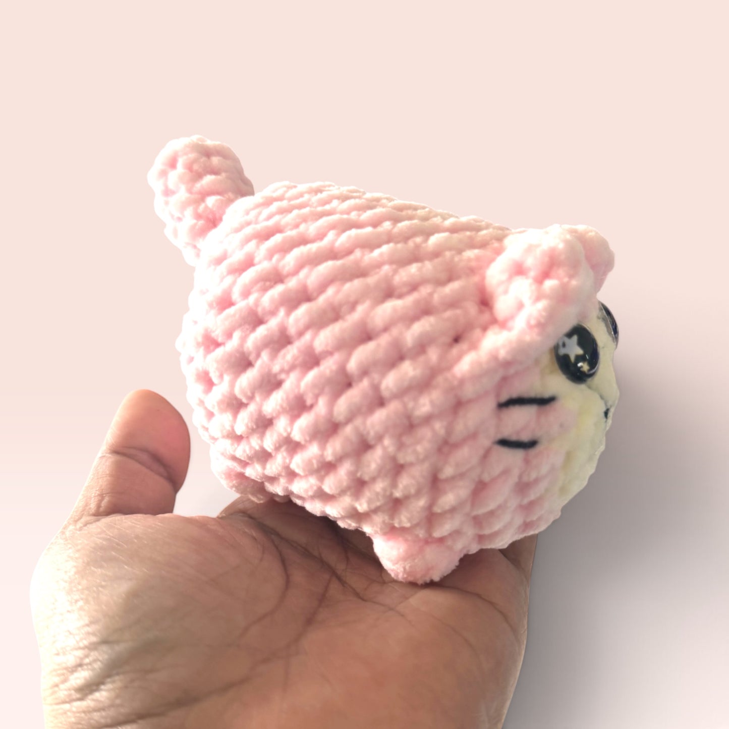 Crochet Mini Loaf Cat Plushie|Handmade Cat Toy