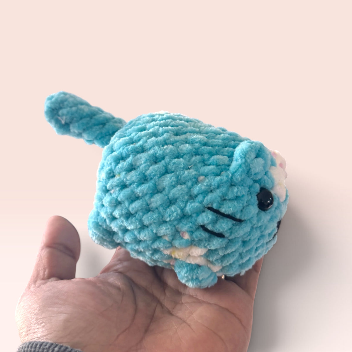 Crochet Mini Loaf Cat Plushie|Handmade Cat Toy