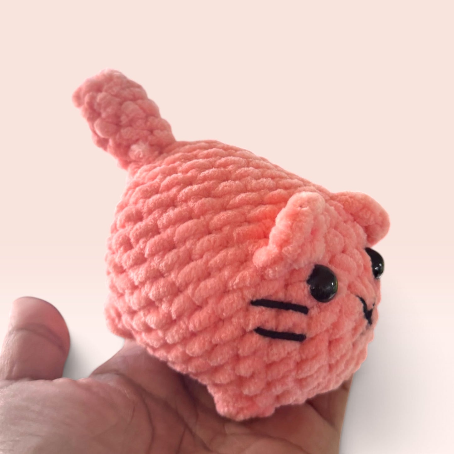 Crochet Mini Loaf Cat Plushie|Handmade Cat Toy