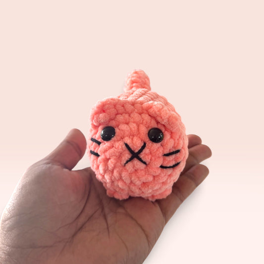 Crochet Mini Loaf Cat Plushie|Handmade Cat Toy