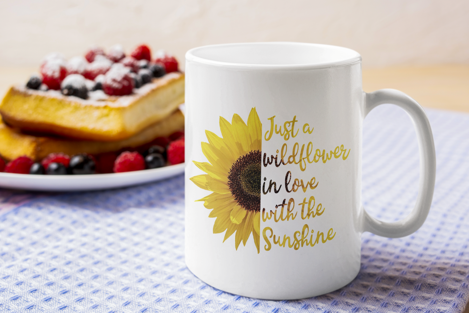JUST A WILDFLOWER IN LOVE WITH THE SUNSHINE - Sublimated Mug