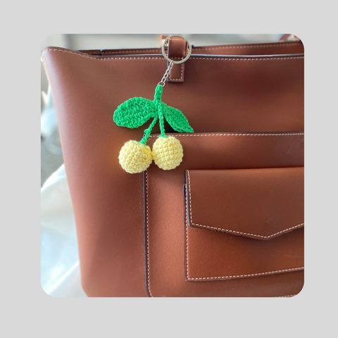 Crochet Yellow Couple Keychain | Bag Charm