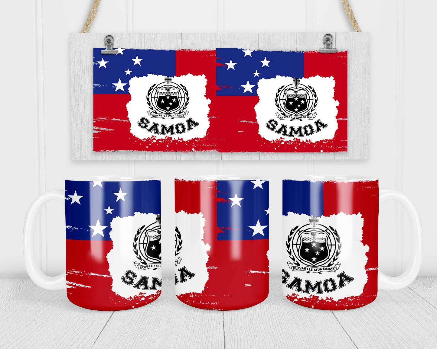 Samoa | Polynesian | Pacific Island | Masi | Tapa Design | Mug