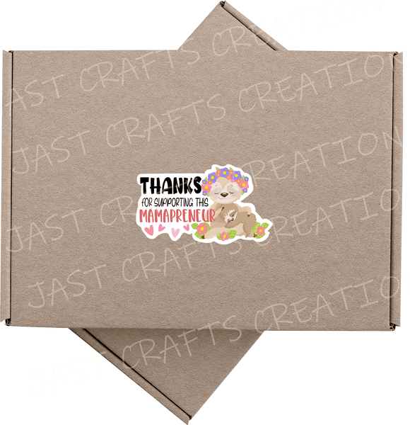 Stickers | Business decals | Sticker Sheet | Rainbow Theme | Thank for Supporting this Mamaprenuer