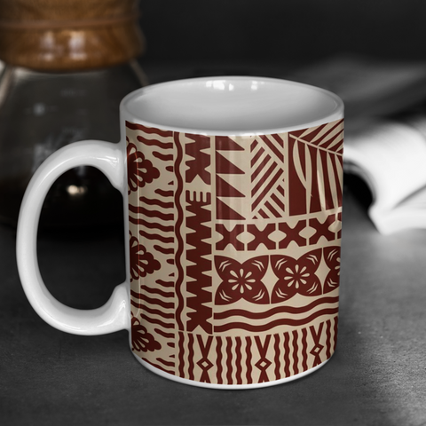 Polynesian | Pacific Island | Masi | Tapa Design | Mug