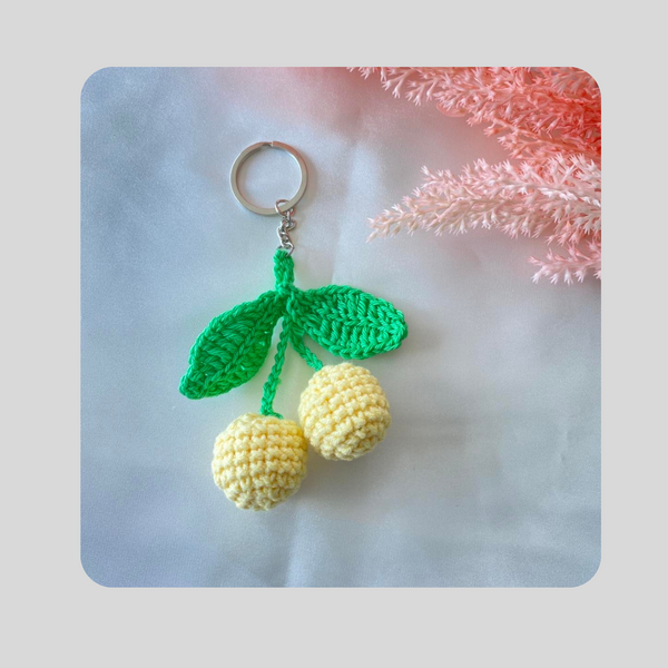 Crochet Yellow Couple Keychain | Bag Charm