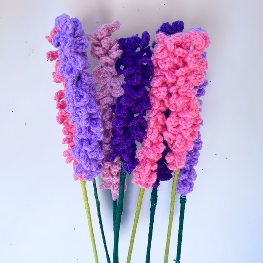 Crochet Lavender Stems|Bouquet