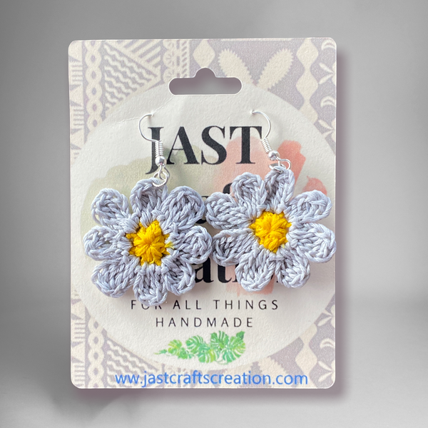 Daisy Crochet Earrings