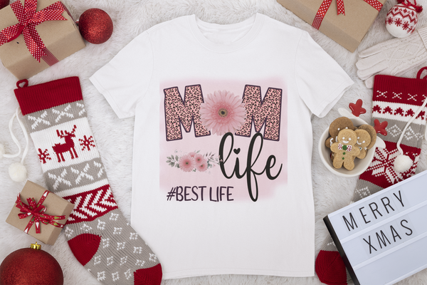 Mom Life #BestLife Unisex Tee - Pink Daisy