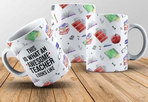 THIS IS WHAT AN AWESOME TEACHER LOOKS LIKE - Sublimation Mug